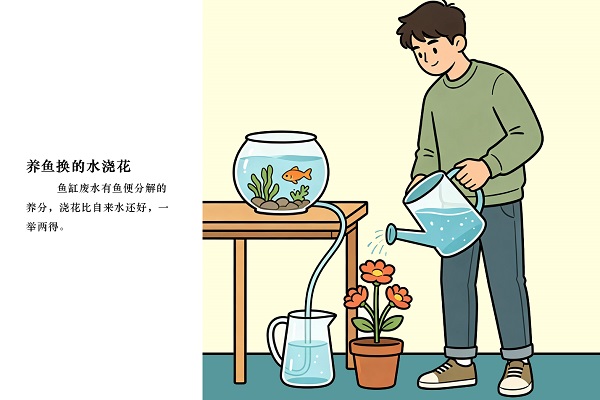 养鱼换的水浇花.jpg